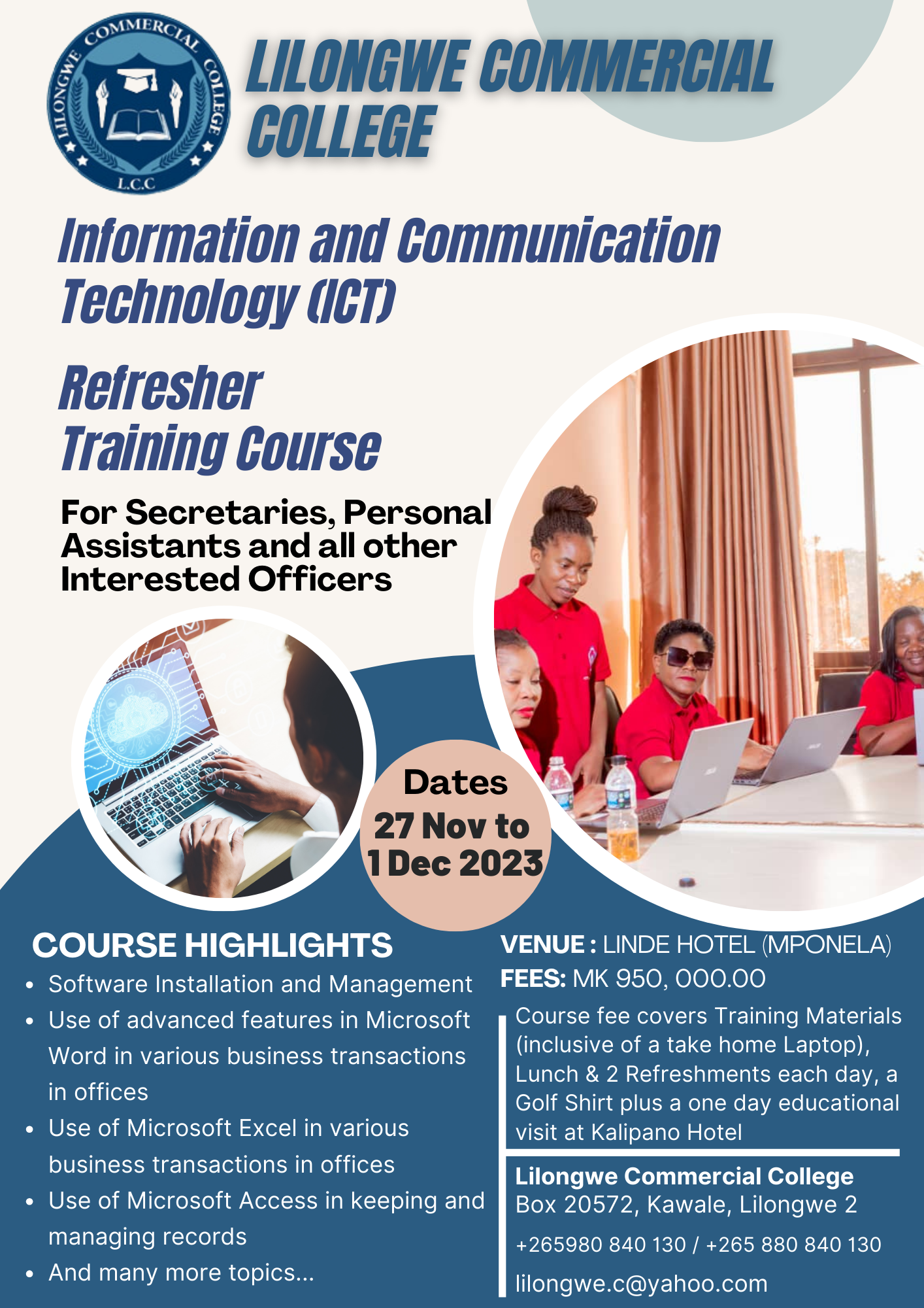 Information and Communication Technology (ICT) For Secretaries, Personal Assistants and all other Interested Officers