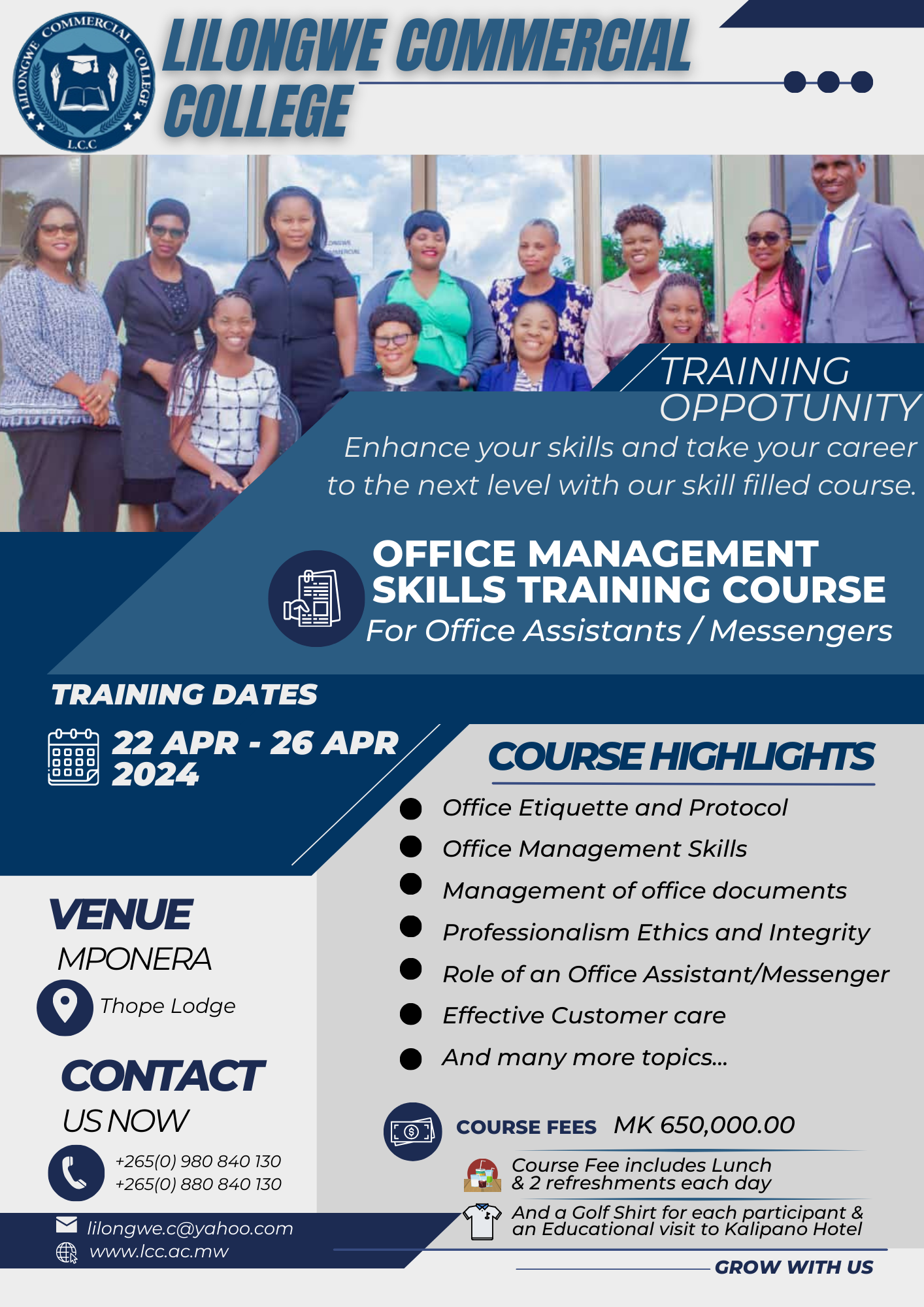 Office Management Skills Training Course for Office Assistants / Messengers